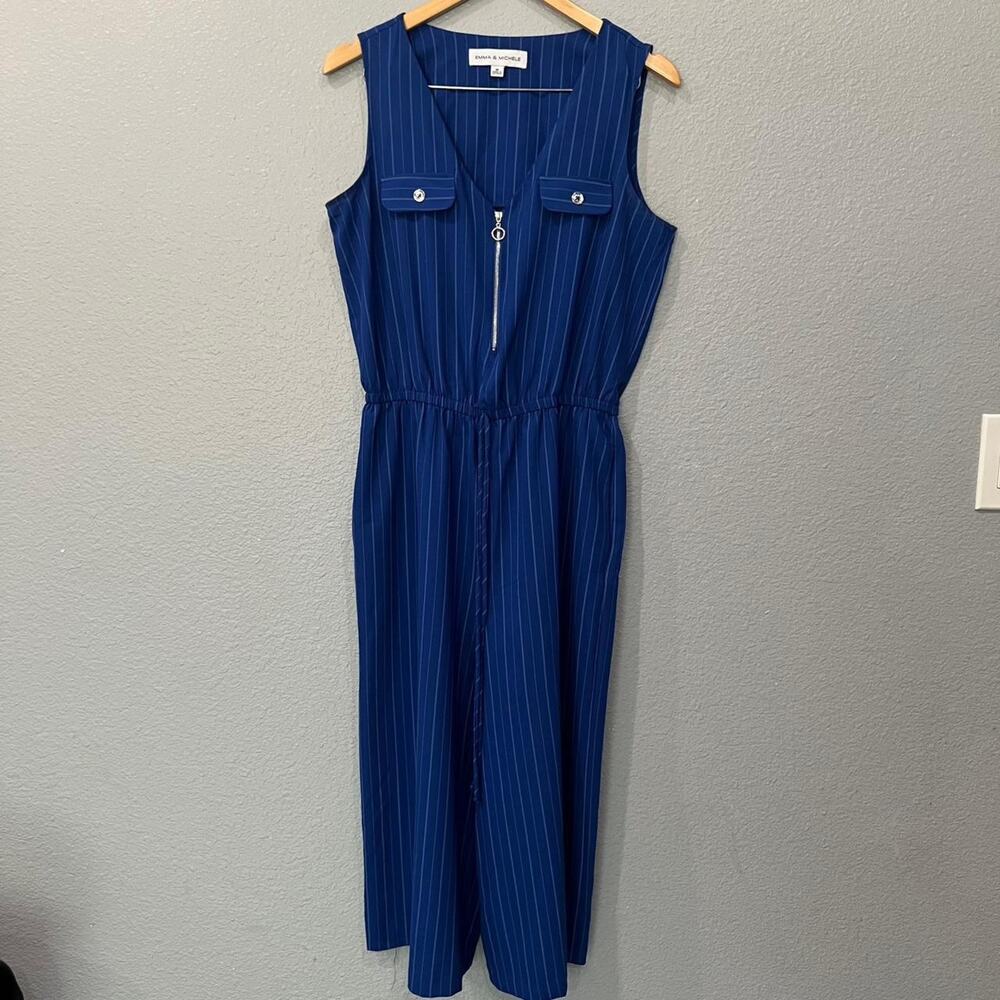 Emma michelle blue pinstripe